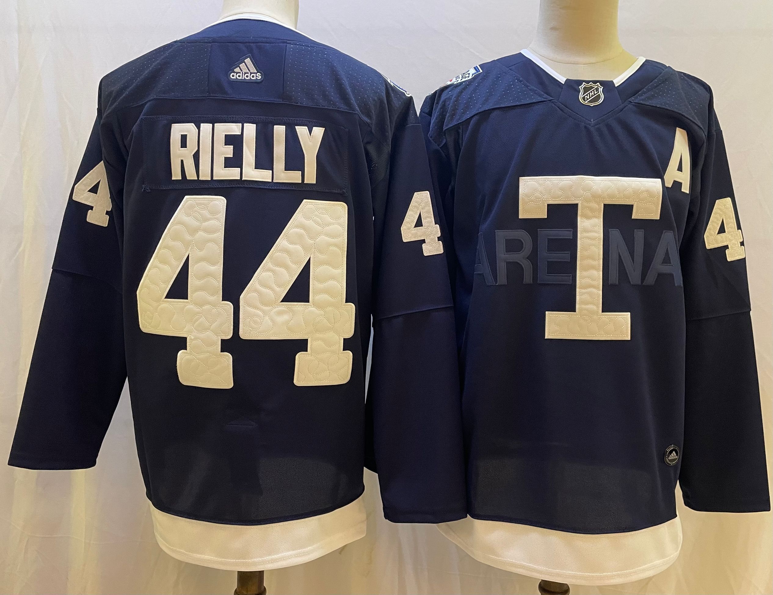 Men Toronto Maple Leafs 44 Rielly Blue Classic Edition 2022 Adidas NHL Jersey